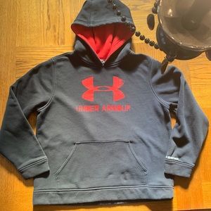 Under Armour Black Hoodie with Red Lined Hood